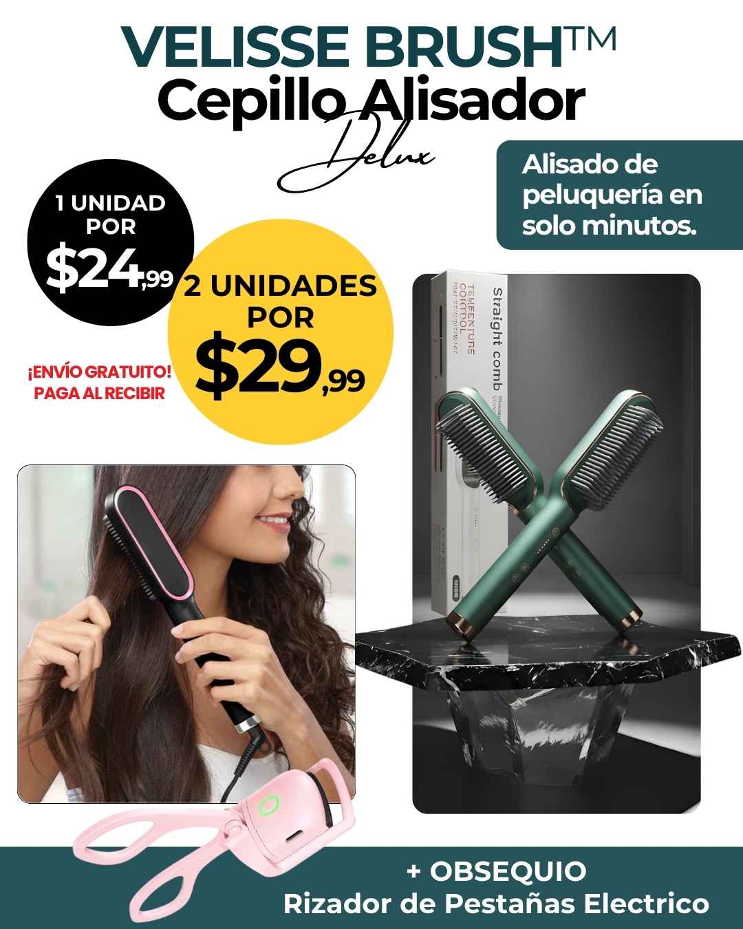 Velisse Brush™: Cepillo alisador